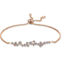 Star Moissanite Chain Bracelet in Champion Gold-Plated S925 sterling silver white background product photo showing bracelet shape and moissanite setting