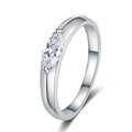 Marquise Cut Moissanite Ring in rhodium-plated S925 sterling silver on clean white background
