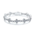 Full Moissanite Tennis Bracelet in Gold-Plated S925 Sterling Silver white background product photo