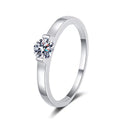 Round Solitaire Moissanite Engagement Ring white background product image