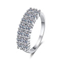 Wide Pavé Moissanite Band Ring white background product image