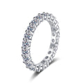 Full Eternity Round Moissanite Band Ring white background product image