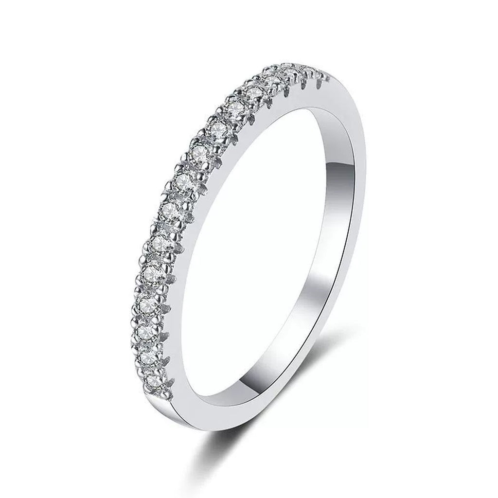 Moissanite Eternity Band Ring white background product image