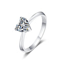 Heart Cut Moissanite Solitaire Ring white background product image