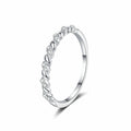Twisted Moissanite Band Ring white background product image