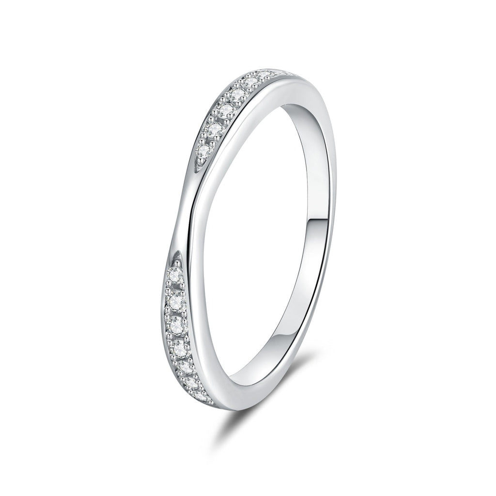 Slim Moissanite Band Ring white background product image