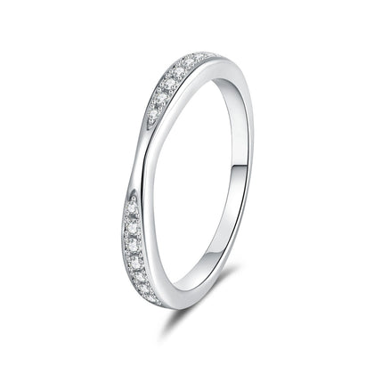 Slim Moissanite Band Ring white background product image