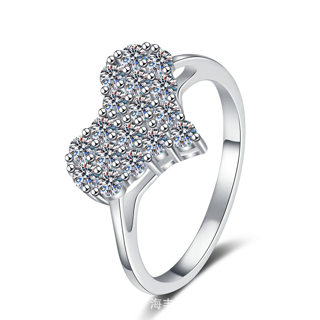 Floral Cluster Moissanite Ring white background product image