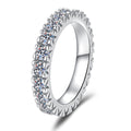 Full Eternity Round Moissanite Band Ring white background product image