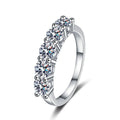 Round Moissanite Eternity Band Ring white background product image