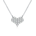 Crown Cluster Moissanite Pendant Necklace in Platinum-Plated S925 Sterling Silver on clean white background showing the crown-like cluster pendant with pavé moissanite sparkle