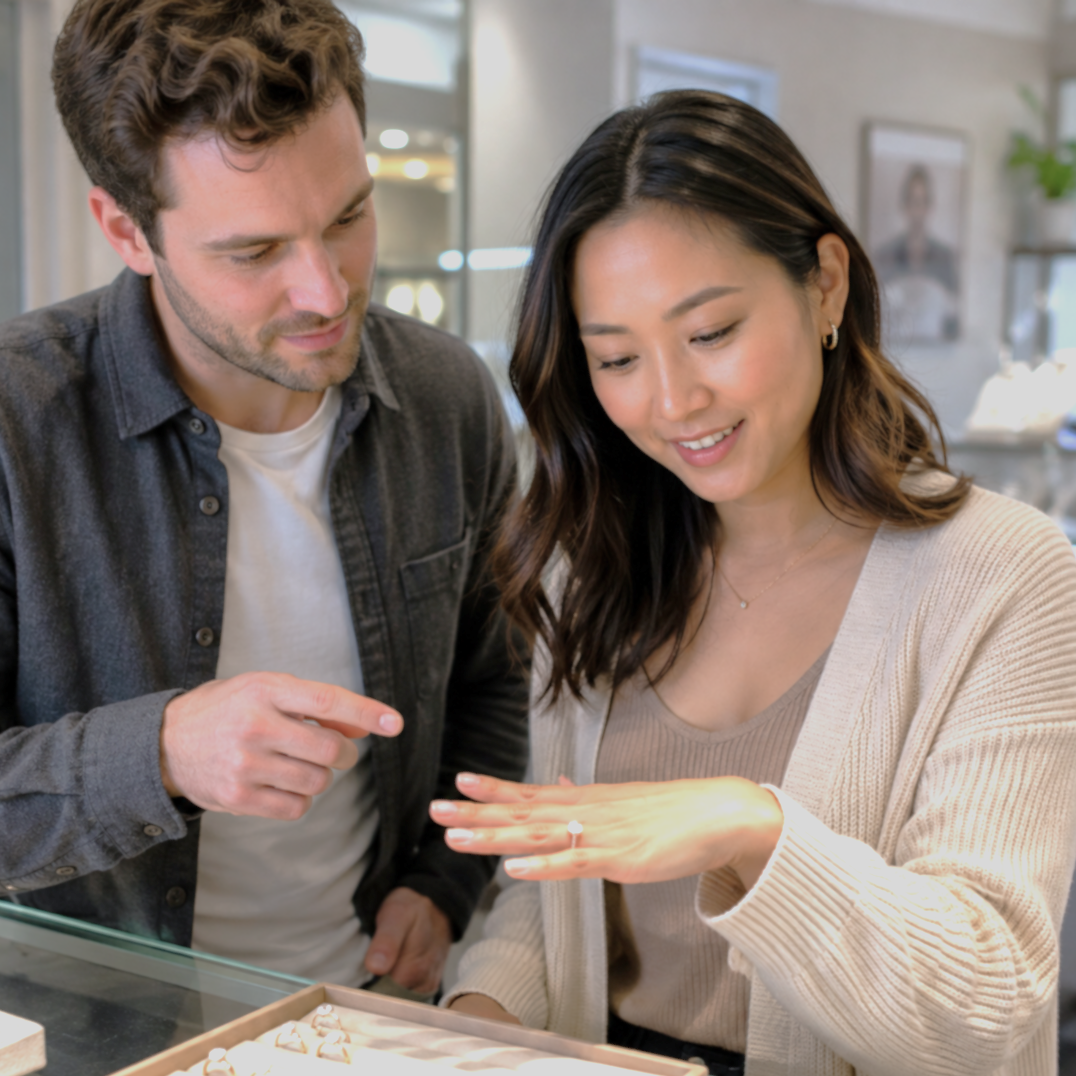 One-on-one CelinieJourney showroom jewelry consultation with personalized guidance